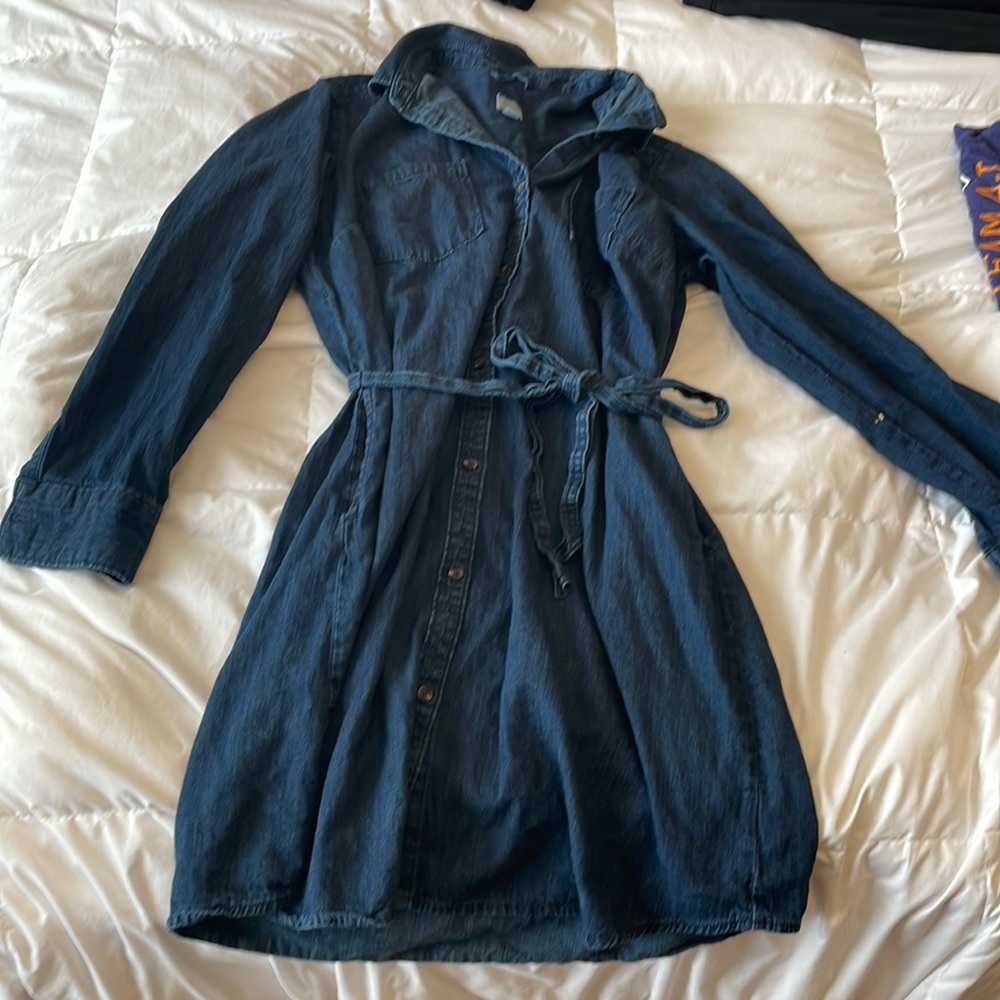 Denim shirt dress